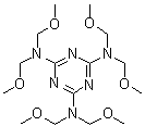 N,N,N',N',N'',N''-六甲氧基甲基三聚氰胺分子结构 (CAS 3089-11-0)