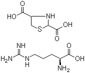 L-精氨酸 2,4-噻唑烷二羧酸盐分子结构 (CAS 30986-62-0)