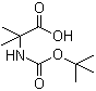 N-叔丁氧羰基-2-甲基丙氨酸分子结构 (CAS 30992-29-1)
