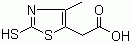 2-巯基-4-甲基-1,3-噻唑-5-乙酸分子结构 (CAS 31090-12-7)