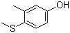 structure of CAS# 3120-74-9, 3-Methyl-4-(methylthio)phenol;4-(Methylthio)-m-cresol