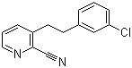 3-[2-(3-氯苯基)乙基]-2-吡啶甲腈分子结构 (CAS 31255-57-9)