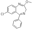 7-氯-2-甲氧基-5-苯基-3H-1,4-苯并二氮杂卓分子结构 (CAS 31269-33-7)