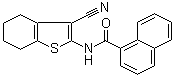 结构式 CAS# 312917-14-9, N-(3-氰基-4,5,6,7-四氢苯并[b]噻吩-2-基)-1-萘甲酰胺