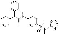 alpha-苯基-N-[4-[(2-噻唑基氨基)磺酰基]苯基]苯乙酰胺分子结构 (CAS 313254-51-2)