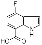 结构式 CAS# 313337-34-7, 4-氟-1H-吲哚-7-羧酸