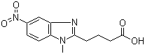 1-甲基-5-硝基-1H-苯并咪唑-2-丁酸分子结构 (CAS 31349-48-1)