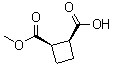 顺式-环丁烷-1,2-二甲酸单甲酯分子结构 (CAS 31420-52-7)