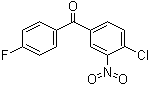 4-氯-4'-氟-3-硝基二苯甲酮分子结构 (CAS 31431-16-0)