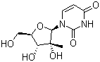 结构式 CAS# 31448-54-1, 2'-C-甲基尿苷