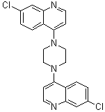 4,4'-(1,4-哌嗪二基)二[7-氯喹啉]分子结构 (CAS 31502-87-1)