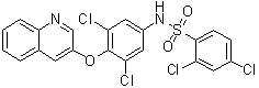 2,4-二氯-N-[3,5-二氯-4-(3-喹啉基氧基)苯基]苯磺酰胺分子结构 (CAS 315224-26-1)