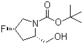 结构式 CAS# 317356-27-7, (2S,4S)-4-氟-2-(羟甲基)吡咯烷-1-羧酸叔丁酯