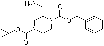 1-(Benzyloxycarbonyl)-2-(aminomethyl)-4-(tert-butoxycarbonyl)piperazine molecular structure (CAS 317365-34-7)