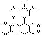 (-)-南烛木树脂酚分子结构 (CAS 31768-94-2)