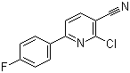 2-氯-6-(4-氟苯基)烟腈分子结构 (CAS 31776-83-7)