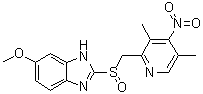 2-[[(3,5-Dimethyl-4-nitro-2-pyridinyl)methyl]sulfinyl]-6-methoxy-1H-benzimidazole molecular structure (CAS 317807-10-6)