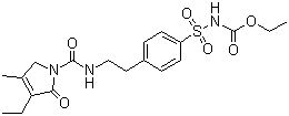 [[4-[2-[[(3-Ethyl-2,5-dihydro-4-methyl-2-oxo-1H-pyrrol-1-yl)carbonyl]amino]ethyl]phenyl]sulfonyl]-carbamic acid ethyl ester molecular structure (CAS 318515-70-7)
