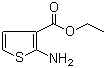 结构式 CAS# 31891-06-2, 2-氨基噻吩-3-羧酸乙酯; 2-氨基噻吩-3-甲酸乙酯