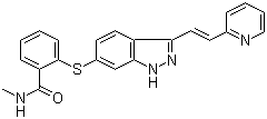 阿西替尼分子结构 (CAS 319460-85-0)