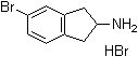 5-溴茚满-2-胺氢溴酸盐分子结构 (CAS 321352-52-7)
