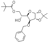 1,2-O-(1-甲基亚乙基)-3-O-(苯基甲基)-alpha-D-呋喃葡萄糖 6-(2,2-二甲基丙酸酯)分子结构 (CAS 321380-09-0)