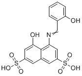 4-羟基-5-((2-羟基苄亚基)氨基)萘-2,7-二磺酸分子结构 (CAS 32266-60-7)