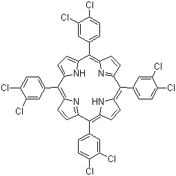 四(3,4-二氯苯基)卟吩分子结构 (CAS 32350-86-0)