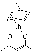 降冰片二烯(乙酰基丙酮)铑(I)分子结构 (CAS 32354-50-0)