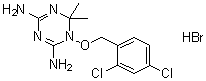 1-[(2,4-二氯苯基)甲氧基]-1,6-二氢-6,6-二甲基-1,3,5-三嗪-2,4-二胺单氢溴酸盐分子结构 (CAS 3243-49-0)