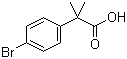 2-(4-溴苯基)-2-甲基丙酸分子结构 (CAS 32454-35-6)