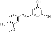 5-[(1E)-2-(4-羟基-3-甲氧基苯基)乙烯基]-1,3-苯二酚分子结构 (CAS 32507-66-7)