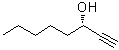 结构式 CAS# 32556-71-1, (S)-1-辛炔-3-醇