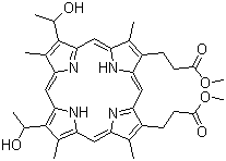 Hematoporphyrin dimethyl ester molecular structure (CAS 32562-61-1)