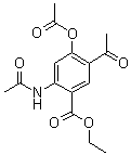 5-乙酰基-2-(乙酰氨基)-4-(乙酰氧基)苯甲酸乙酯分子结构 (CAS 325819-32-7)