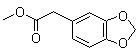 1,3-苯并二恶茂-5-乙酸甲酯分子结构 (CAS 326-59-0)