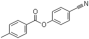 4'-甲基苯甲酸 4-氰基苯酯分子结构 (CAS 32792-42-0)