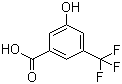 3-羟基-5-(三氟甲基)苯甲酸分子结构 (CAS 328-69-8)