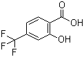 结构式 CAS# 328-90-5, 4-三氟甲基水杨酸; 对三氟甲基水杨酸; 2-羟基-4-三氟甲基苯甲酸