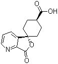 反式-7'-氧代-螺[环己基-1,5'(7'H)-呋喃并[3,4-b]吡啶]-4-羧酸分子结构 (CAS 328233-13-2)