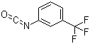 结构式 CAS# 329-01-1, 3-(三氟甲基)异氰酸苯酯; 3-三氟甲苯基异氰酸酯