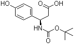 (R)-N-叔丁氧羰基-3-氨基-3-(4-羟基苯基)丙酸分子结构 (CAS 329013-12-9)