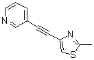3-[(2-甲基-1,3-噻唑-4-基)乙炔基]吡啶分子结构 (CAS 329205-68-7)