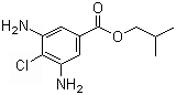 4-氯-3,5-二氨基苯甲酸异丁酯分子结构 (CAS 32961-44-7)