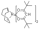 双(2,2,6,6-四甲基-3,5-庚二酮酸)(1,5-环辛二烯)钌分子结构 (CAS 329735-79-7)