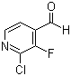 2-氯-3-氟吡啶-4-甲醛分子结构 (CAS 329794-28-7)