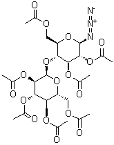 七-O-乙酰基-beta-麦芽糖基叠氮化物分子结构 (CAS 33012-49-6)