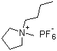 1-丁基-1-甲基吡咯烷鎓六氟磷酸盐分子结构 (CAS 330671-29-9)