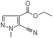 5-氰基-1-甲基-1H-吡唑-4-羧酸乙酯分子结构 (CAS 33090-55-0)