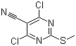 4,6-二氯-5-氰基-2-甲硫基嘧啶分子结构 (CAS 33097-13-1)